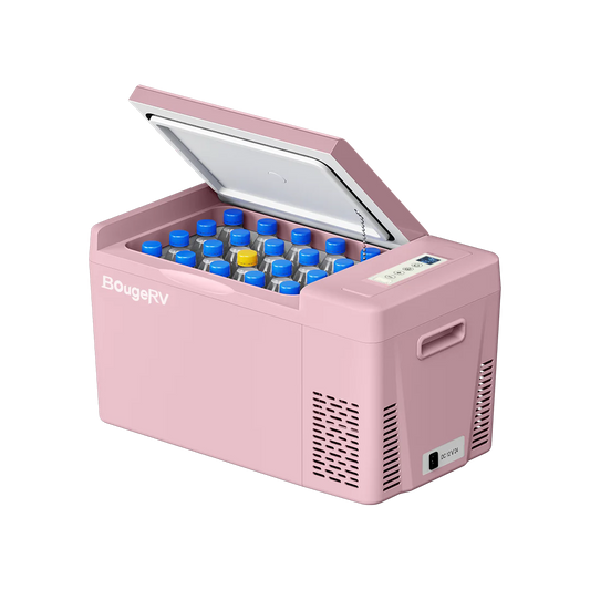 BougeRV 12V 23 Quart Pink Portable Fridge (CR Series)