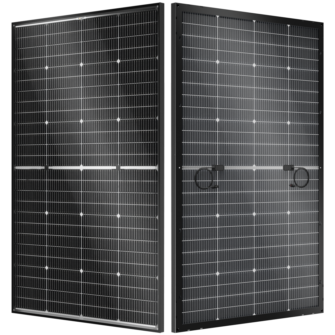 BougeRV 16BB 24V N-Type 200 Watt Bifacial Solar Panel+40A MPPT Solar Controller Kit