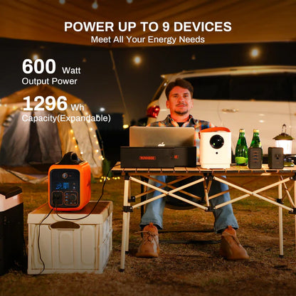 RALLYE 600 PRO | 1296Wh, 600W | Portable Power Station | 100W Solar panel