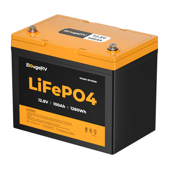 BougeRV 12V 100Ah Group 24 LiFePO4 Battery